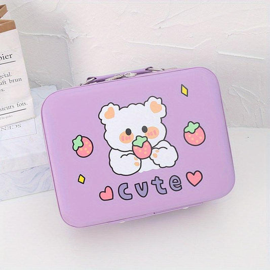 Large Capacity Cartoon Graphic Travel Toiletry Bag with Handle