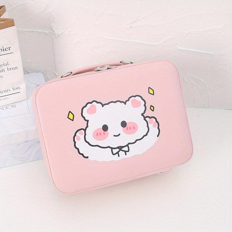 Large Capacity Cartoon Graphic Travel Toiletry Bag with Handle