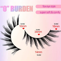 5 Pairs Cat Eye Sexy Curling Faux Mink False Eyelashes