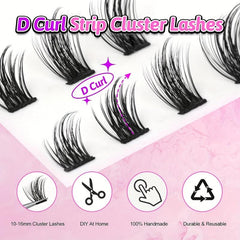 DIY Lash Extension 96pcs Personal Lash Cluster 10-16mm False Eyelashes