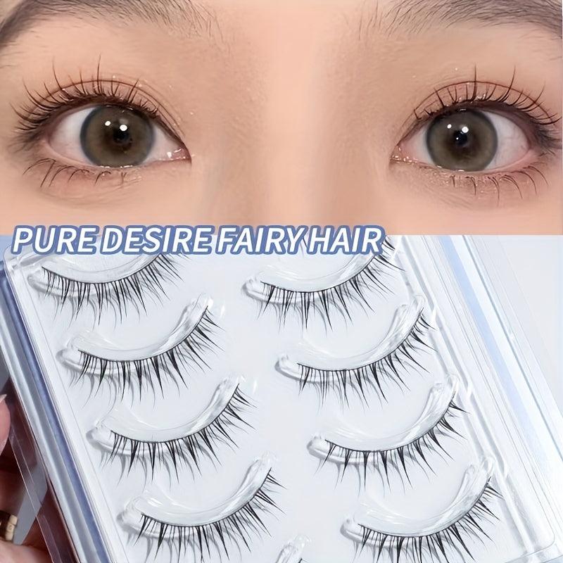 Natural Thick Curling False Eyelashes Soft Stem