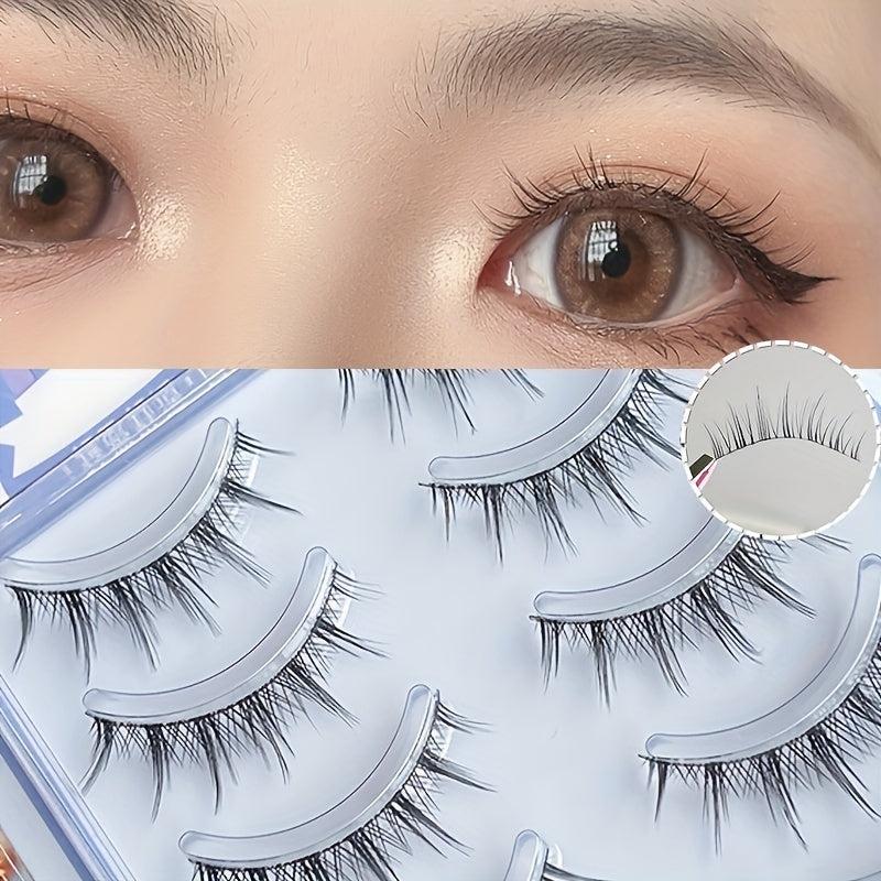 Natural Thick Curling False Eyelashes Soft Stem