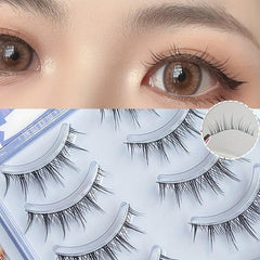Natural Thick Curling False Eyelashes Soft Stem