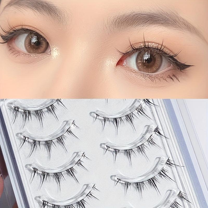 Natural Thick Curling False Eyelashes Soft Stem