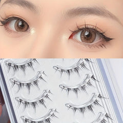 Natural Thick Curling False Eyelashes Soft Stem