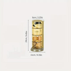 4 Layer Rotatable Makeup Organizer Sponge Holder Jewelry Storage