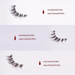 5 Pairs Brown Natural Spiky Cross False Eyelashes