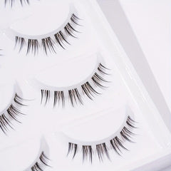 5 Pairs Brown Natural Spiky Cross False Eyelashes