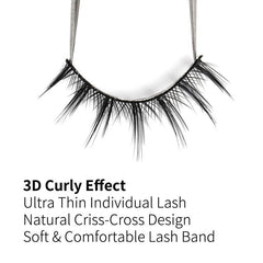 Natural Manga False Eyelashes 14MM Pack 1