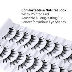 Natural Manga False Eyelashes 14MM Pack 1
