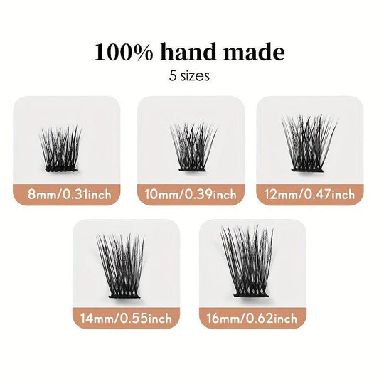 DIY Cluster Lashes Extension False Eyelashes C Curl Natural Look
