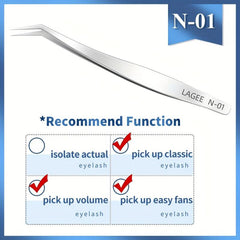 False Eyelashes Tweezers Stainless Steel Lash Extensions Tool