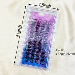 25mm Lashes Clusters DIY Eyelash Extensions D Curl Volume Individual Lashes