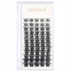 72pcs Cluster Lashes Extra Slender 8-16mm False Eyelashes DIY Natural Look