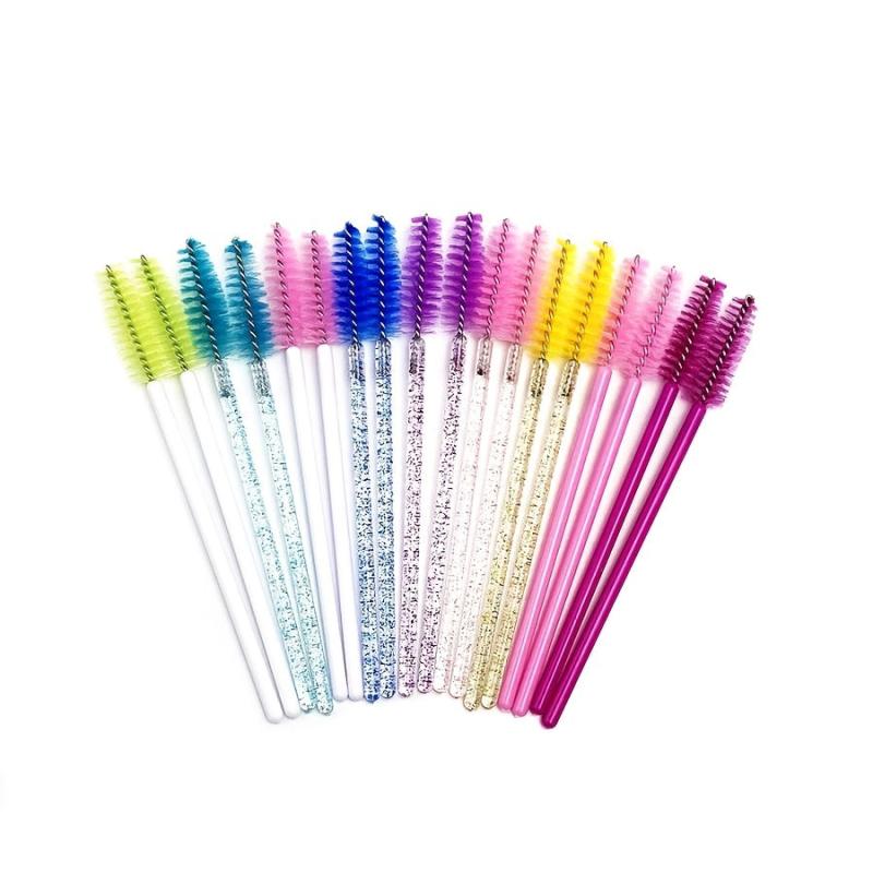 50pcs Mascara Wands Spoolie Brush Eyebrow Eyelash Extension Applicator