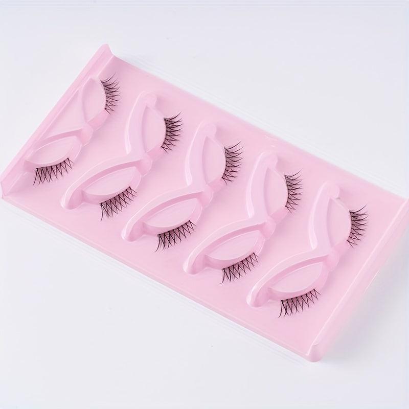 5 Pairs Half Eye False Eyelashes Natural Nude Makeup
