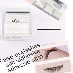 40pcs Self Adhesive Lash Glue Strips For False Eyelashes Waterproof Reusable