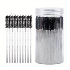 100pcs Colorful Mascara Wands with Container for Extensions and Grooming
