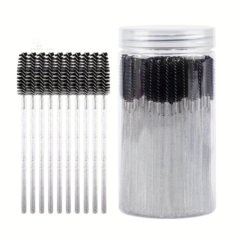 100pcs Colorful Mascara Wands with Container for Extensions and Grooming