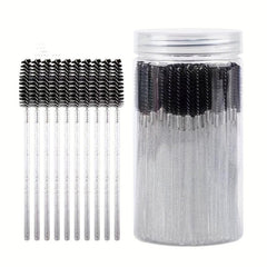100pcs Colorful Mascara Wands with Container for Extensions and Grooming