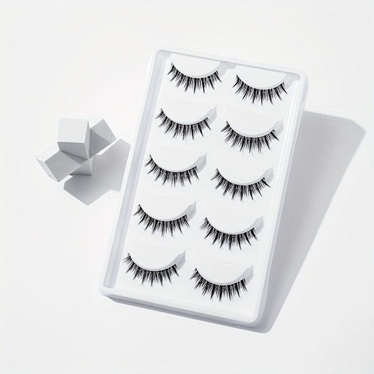 5 Pairs Spiky Manga Lashes Wispy Style Japanese Anime Cosplay Wear