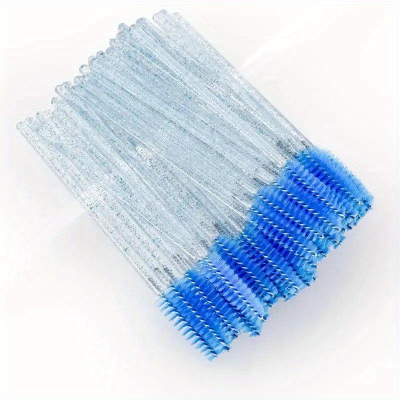 10pcs Mascara Brush Tube Set Lash Wand In A Rabbit Ears Crystal Tube