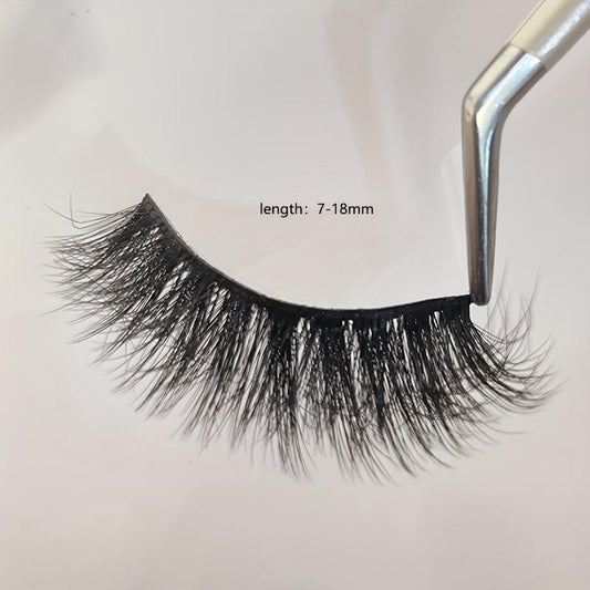10 Pairs Faux Mink Hair False Eyelashes Natural Curling Thick 3D Realistic