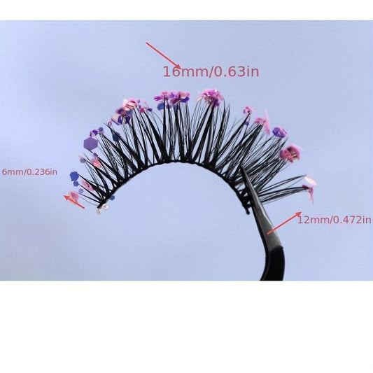Luminous Mermaid Glitter False Eyelashes 5 Pairs