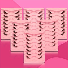 Cat Eyes Lashes Crisscross Half False Eyelashes Short Wispy Lashes
