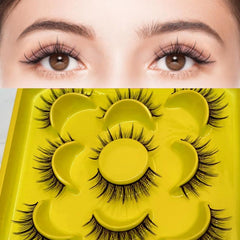 5 Pairs Mink Natural Fluffy 3D Short False Eyelashes