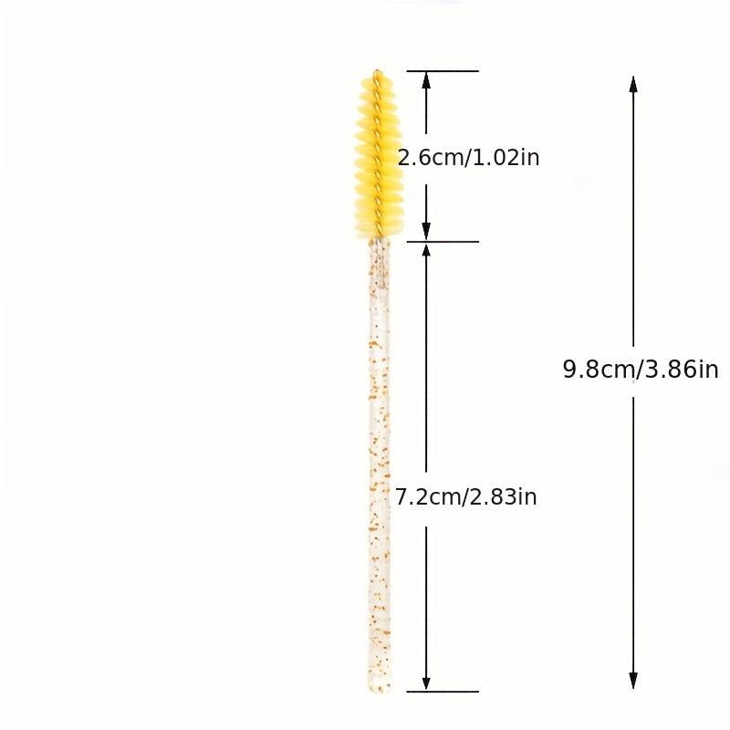 10pcs Crystal Eyelash Brush Spoolie Brushes for Extensions & Mascara