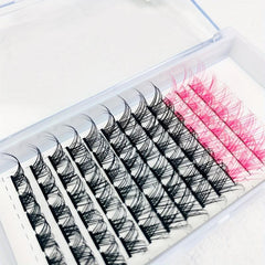 100 D Curl 14mm Wispy Lashes Cluster for DIY Eyelash Extensions