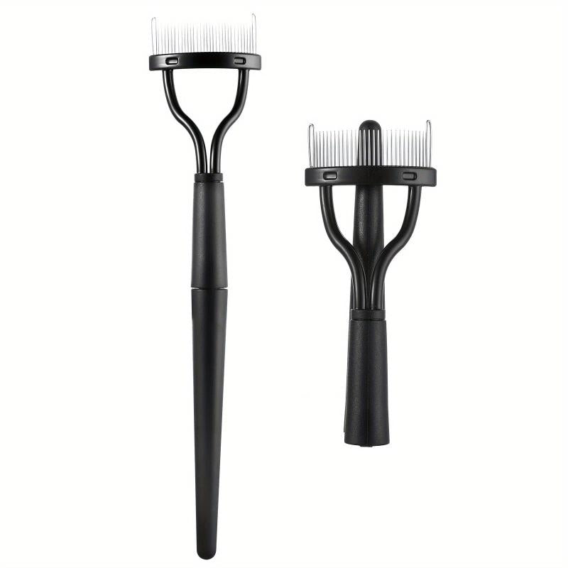 Eyelash Comb Eyebrow Brush Eyelashes Separator Metal Teeth Lash Comb