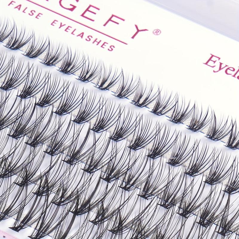 100pcs Fishtail False Eyelashes Natural 8-16mm Cluster Lashes
