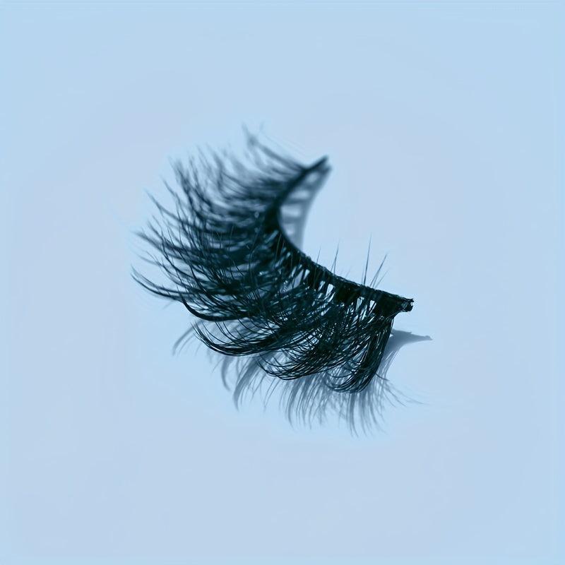 7 Pairs 6D Messy False Eyelashes 18mm Fluffy Wispy Curly Natural Look Lashes