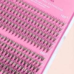240Pcs Cluster Fishtail Eyelashes 6-14mm Long Fluffy Soft Curling DIY Extensions