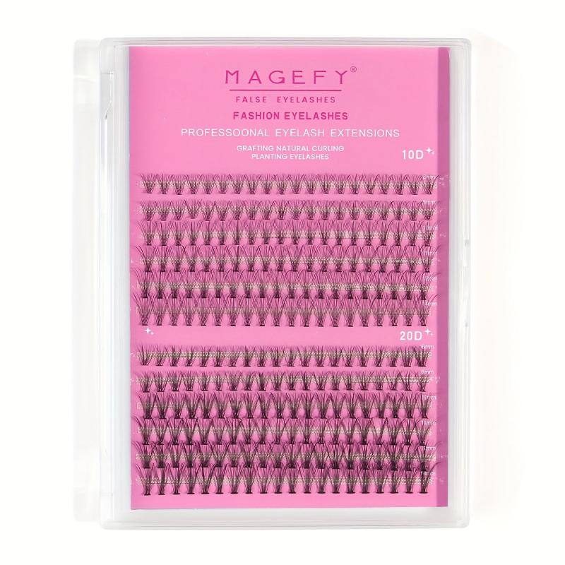 240Pcs Cluster Fishtail Eyelashes 6-14mm Long Fluffy Soft Curling DIY Extensions