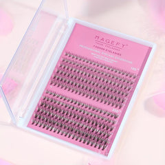 240Pcs Cluster Fishtail Eyelashes 6-14mm Long Fluffy Soft Curling DIY Extensions