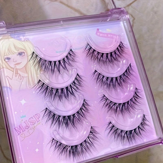 3D Plush Feeling False Eyelashes Soft And Comfortable Natural Makeup Lashes