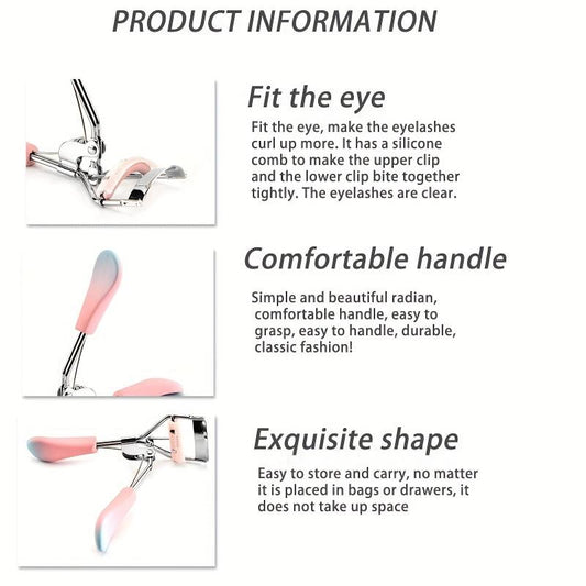 10 Refills Eyelash Curler for Women - Lifts Lashes - Long Lasting Natural Look