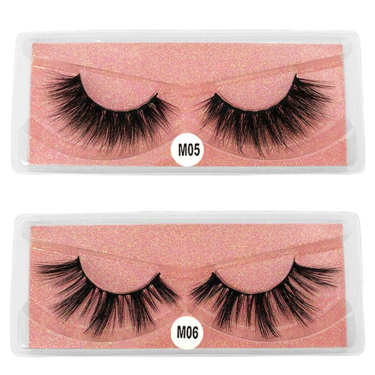 10 Pairs 3D Mink Lashes Volume Thick False Eyelashes Makeup Fluffy Lash Extensio
