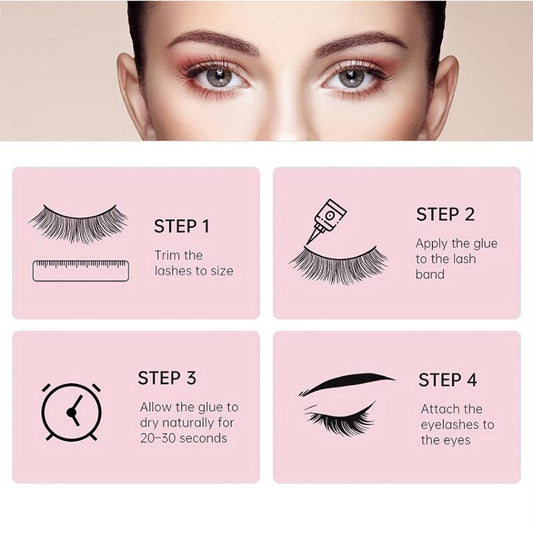 10 Pairs Wispy Soft Faux Mink Hair False Eyelashes