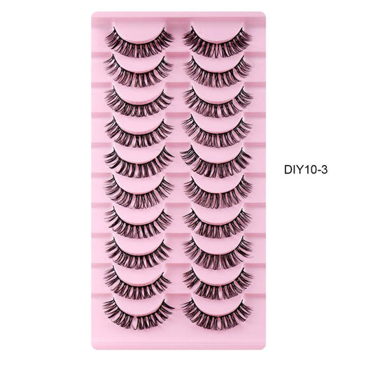 10 Pairs Natural Look False Eyelashes