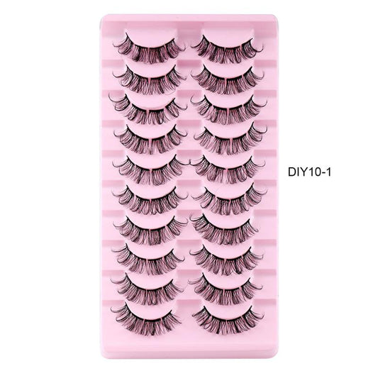 10 Pairs Natural Look False Eyelashes