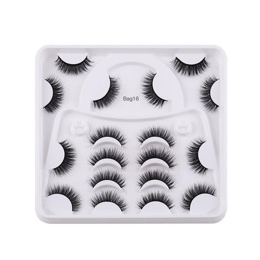 9 Pairs Fluffy False Eyelashes Thick Curling Eyelashes