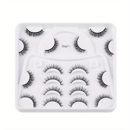 9 Pairs Fluffy False Eyelashes Thick Curling Eyelashes
