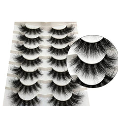 7 Pairs Fluffy Mink Lashes Dramatic Volume Extension