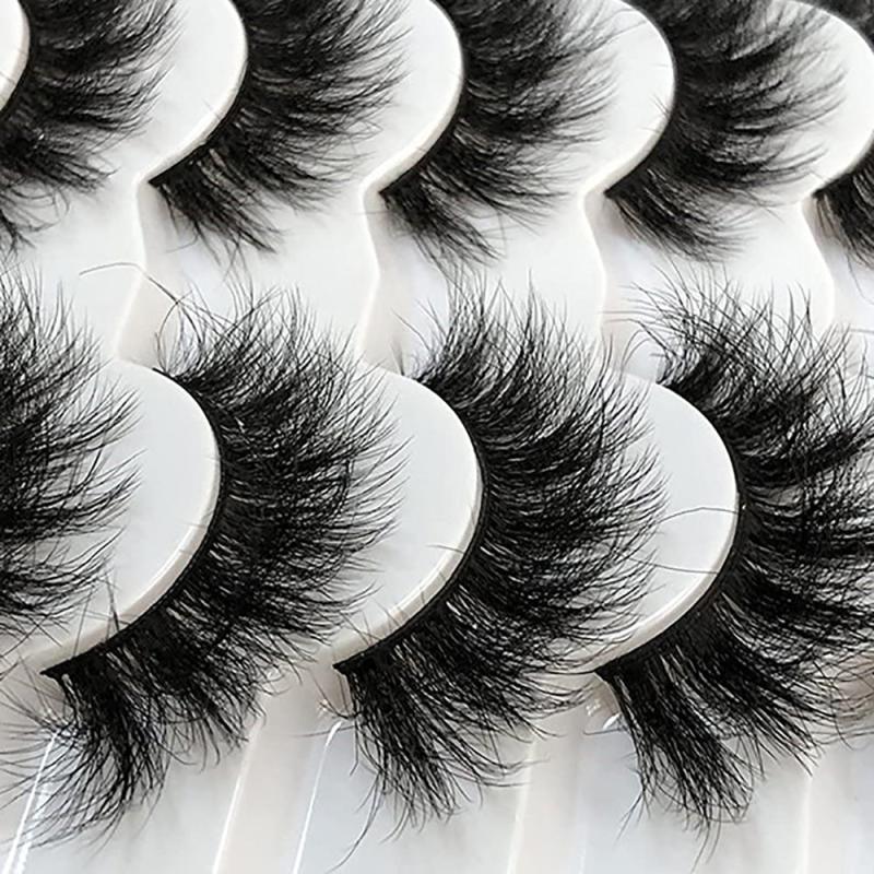 7 Pairs Fluffy Mink Lashes Dramatic Volume Extension