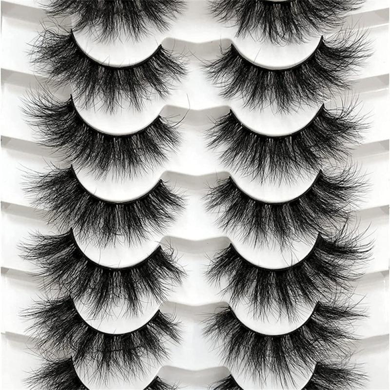 7 Pairs Fluffy Mink Lashes Dramatic Volume Extension