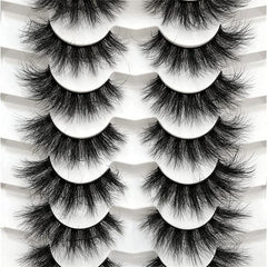 7 Pairs Fluffy Mink Lashes Dramatic Volume Extension
